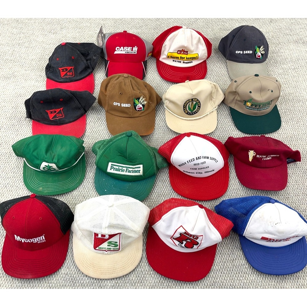 Vintage Trucker Hat Cap Lot Snap Back 80s 90s USA Made‎ In USA K Products Brand